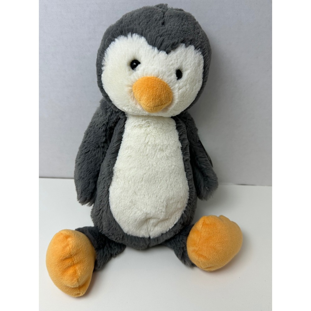 Jellycat London Bashful Penguin Plush Stuffed Animal Grey Cream JCINC2628 NWT